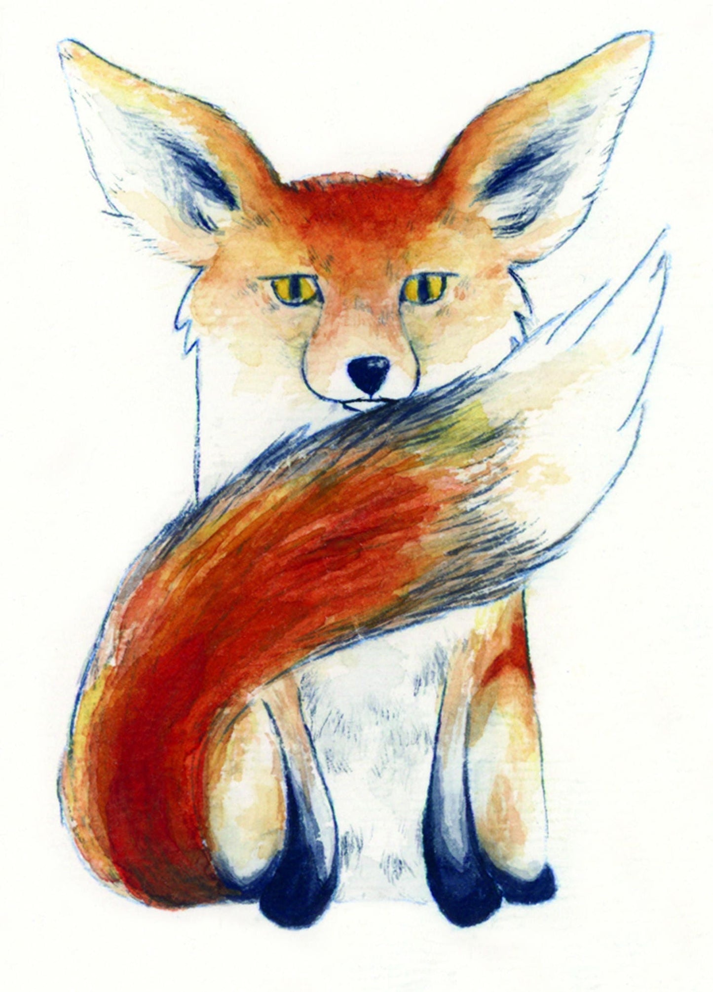Fox Note Cards - Set of ten cards, greeting cards, cards with envelopes included, animal card set, folded blank notecards, fox cards, fox design