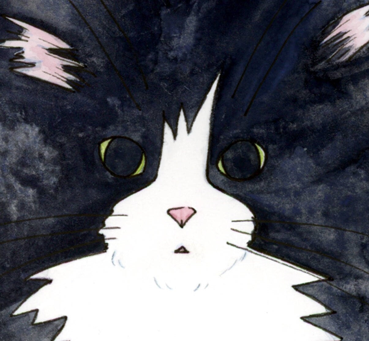 Cat Note Cards - Set of ten, greeting card set, envelopes included, cat cards, folded blank cards, cat lovers cards, cat notecards