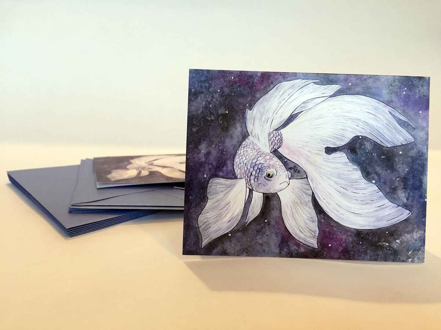 FISH Note Cards - Set of ten, greeting card set, envelopes included, holiday cards, folded blank cards, notecard set, fish cards