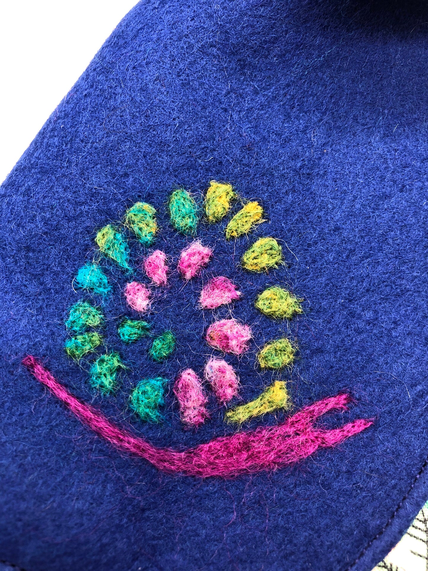 REVERSIBLE needle felted CAPE for Maorinette Dolls