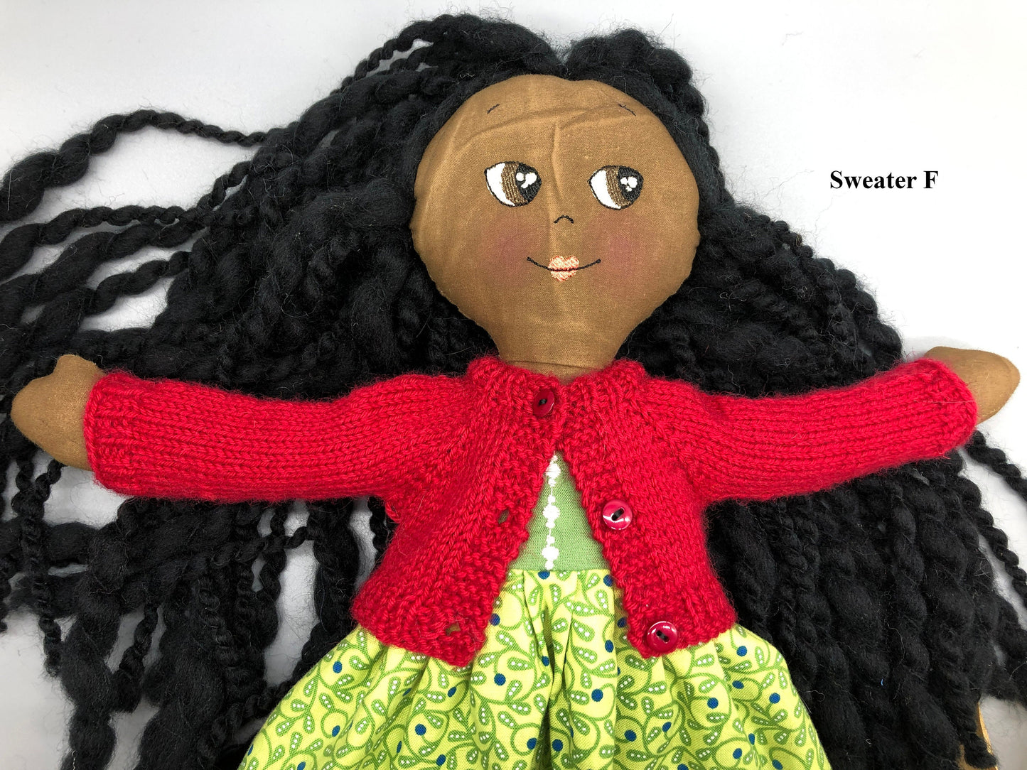 Handmade knit Doll SWEATER, Doll Sweater, handmade sweater, knit sweater, heirloom doll accessory, knit doll toy, striped sweater,