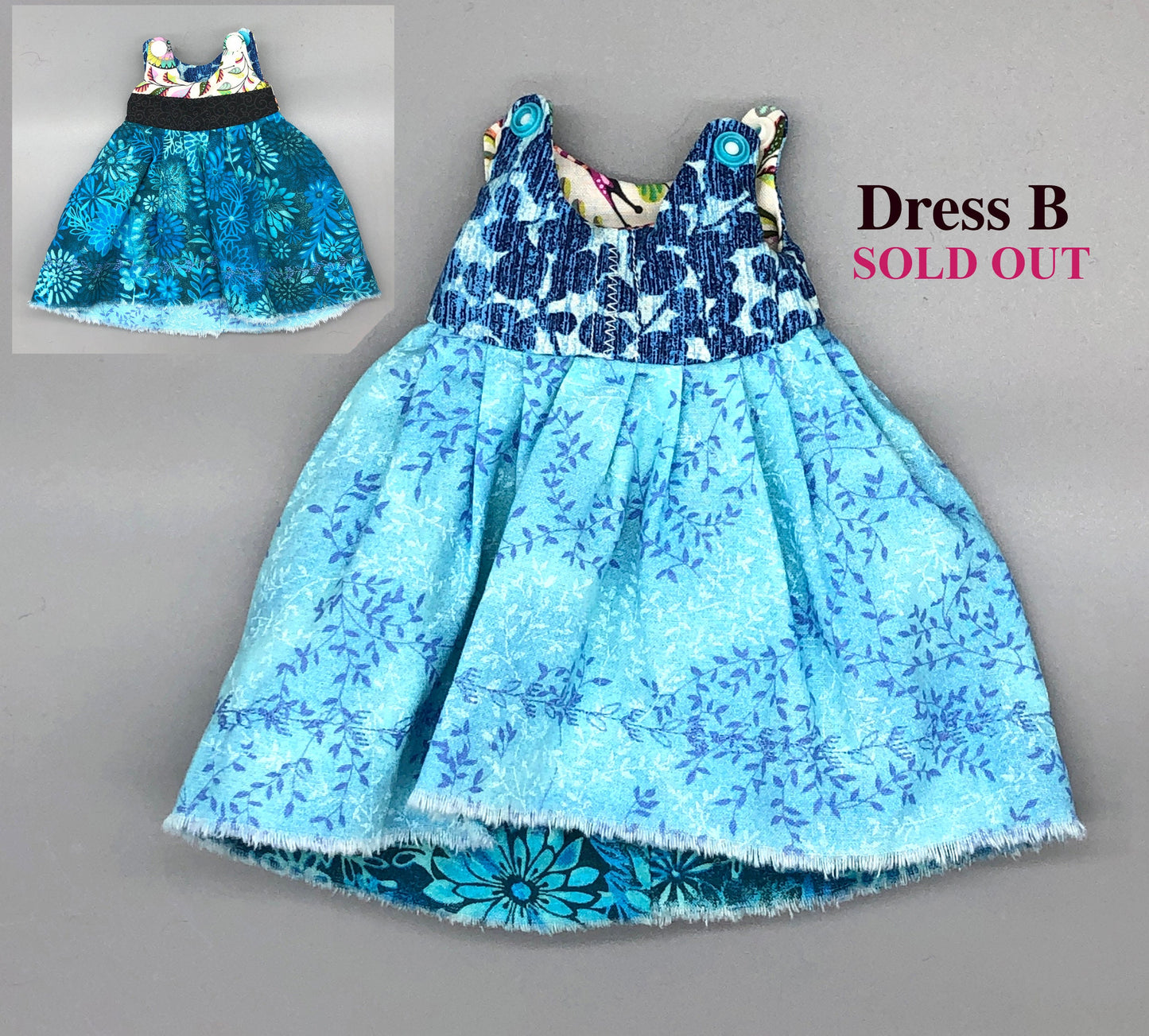 REVERSIBLE Dress for Maorinette Dolls - Handmade