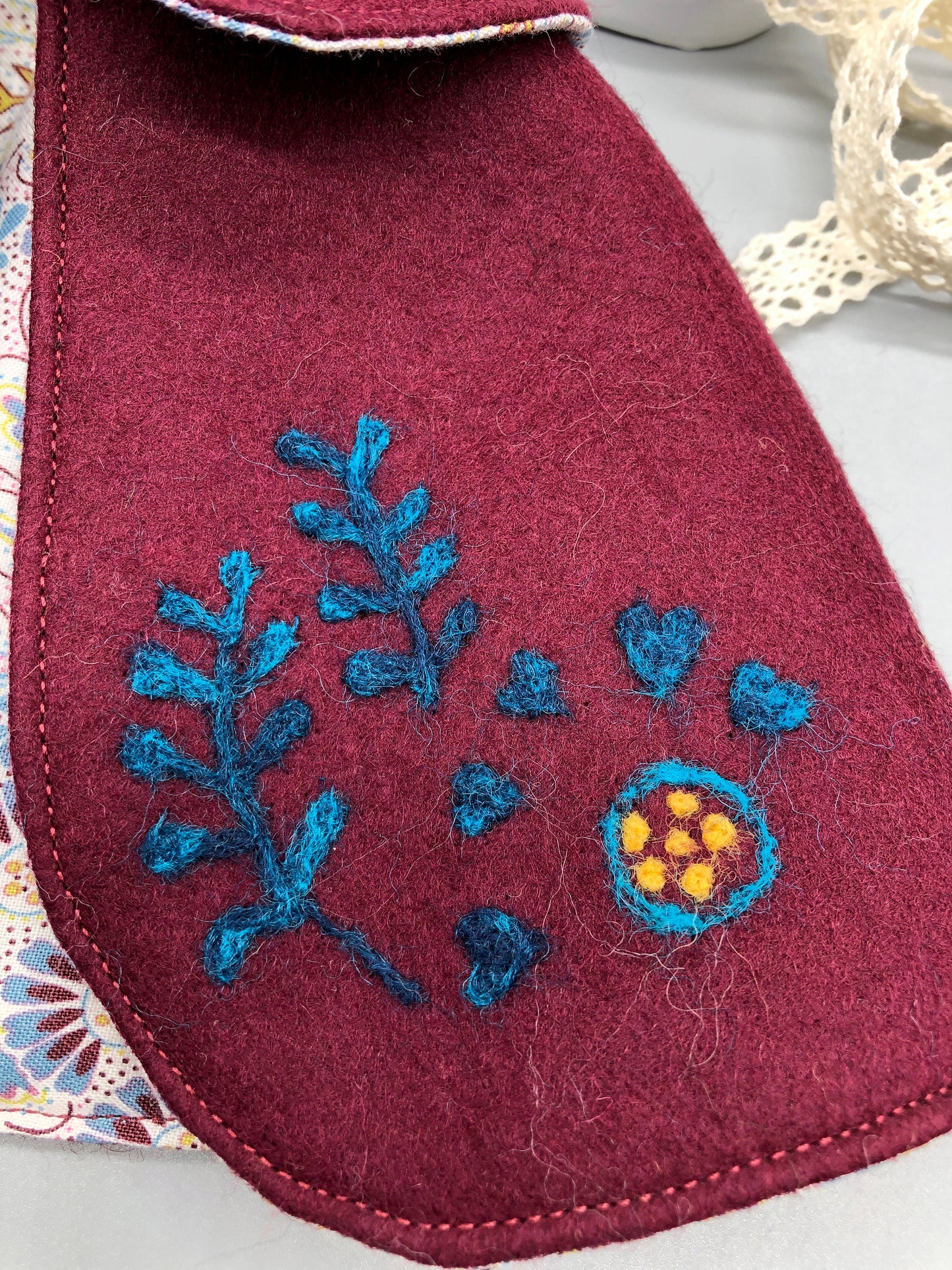 REVERSIBLE needle felted CAPE for Maorinette Dolls