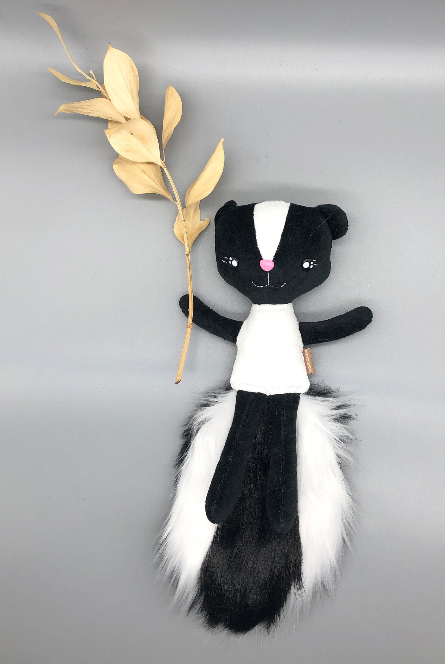 Handmade BABY SKUNK Doll, "PEPITO", Stuffed skunk, stuffed animals, boy doll, baby animals, skunk toys, gift for kids, skunk plushie