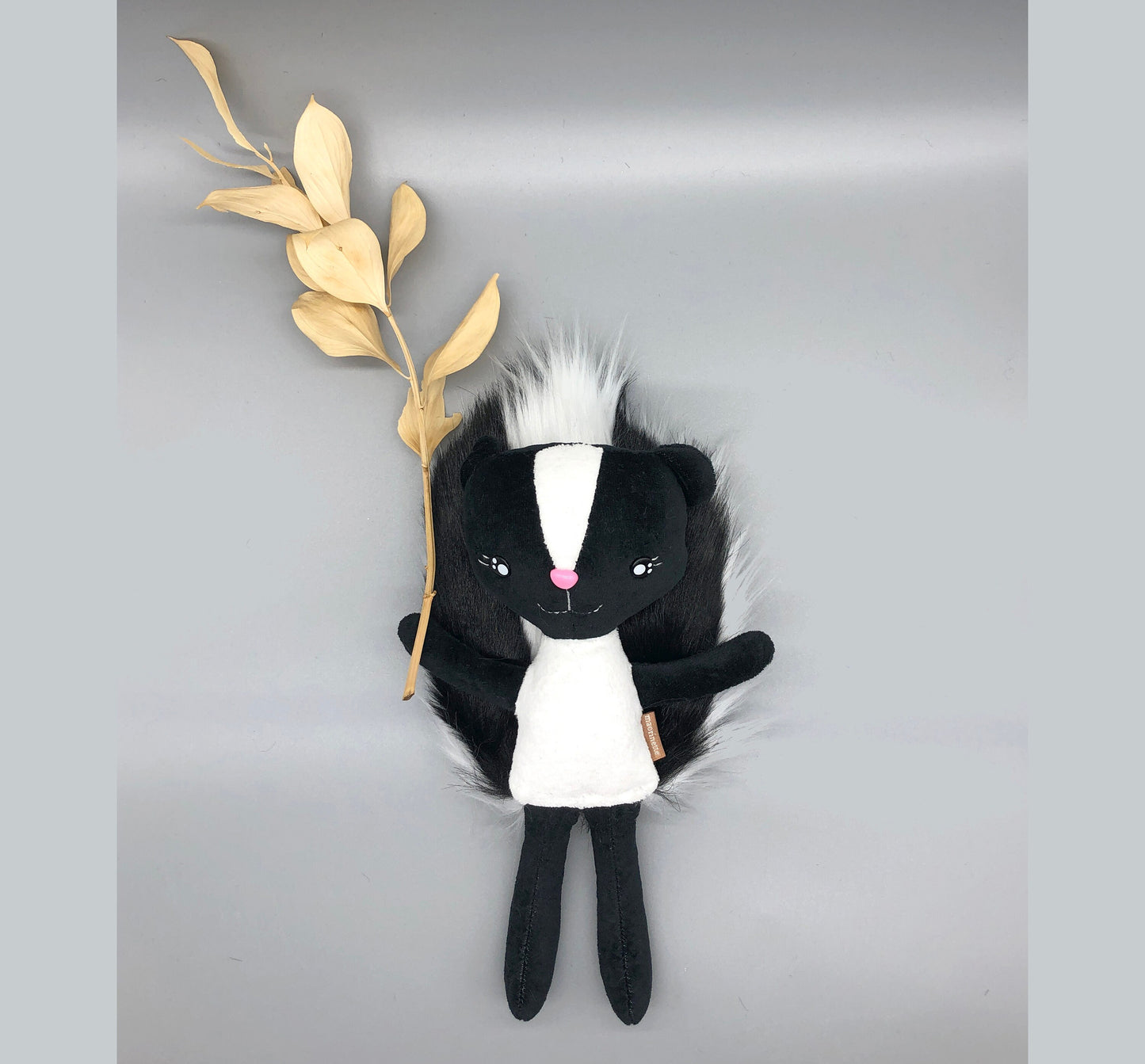 Handmade BABY SKUNK Doll, "PEPITO", Stuffed skunk, stuffed animals, boy doll, baby animals, skunk toys, gift for kids, skunk plushie