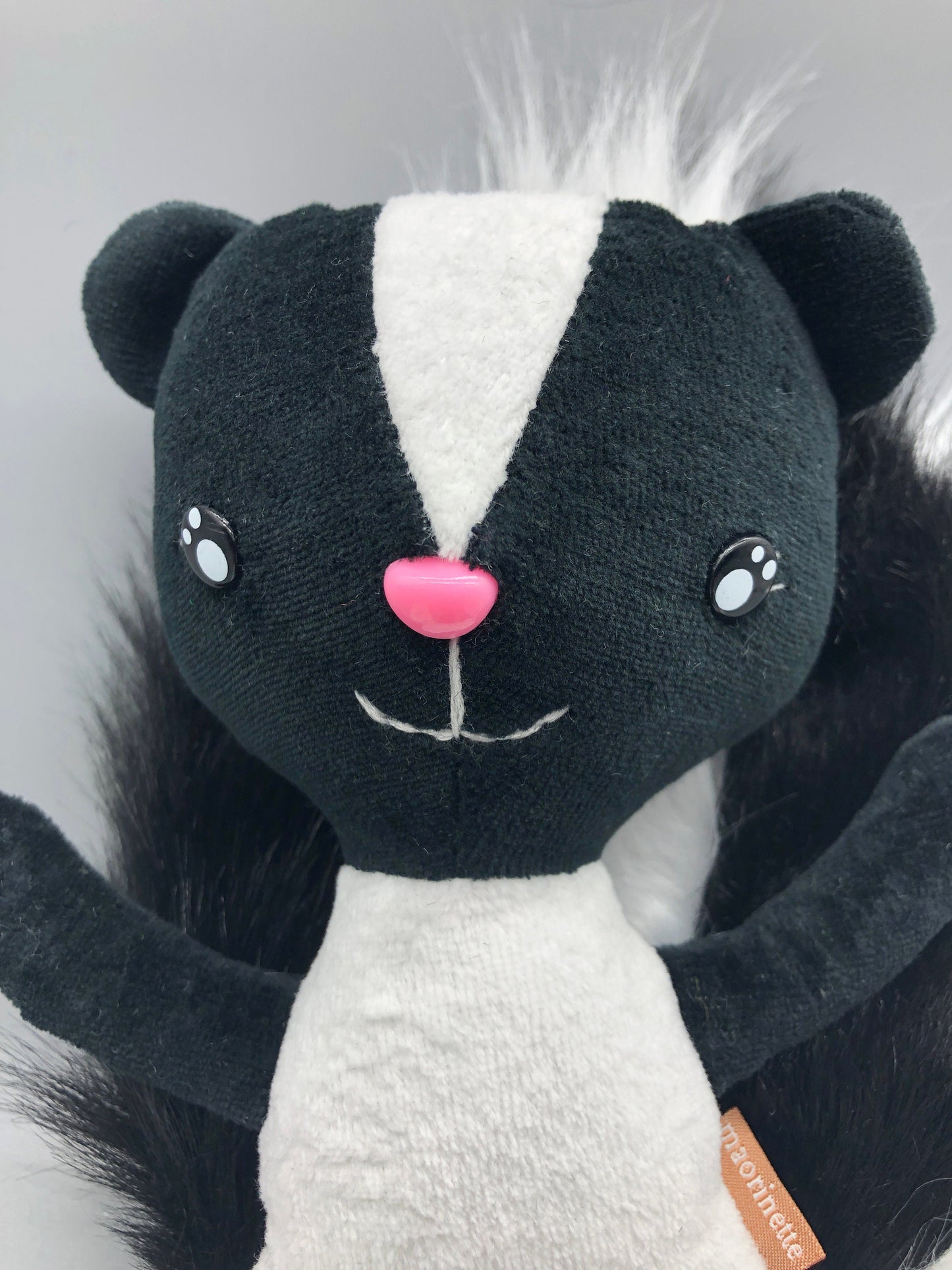 Handmade BABY SKUNK Doll, "PEPITO", Stuffed skunk, stuffed animals, boy doll, baby animals, skunk toys, gift for kids, skunk plushie