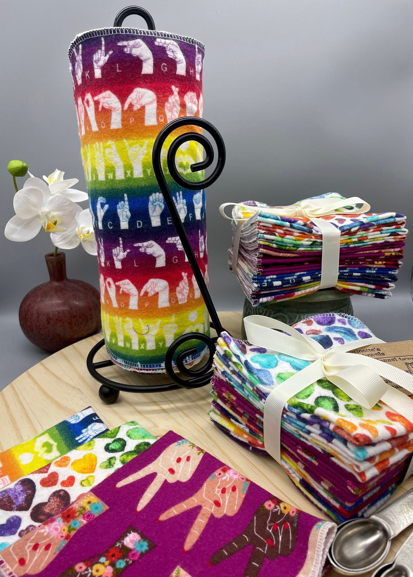 Paperless Towels, Eco Friendly Towels, 12 pack, Reusable paper towels, Unpaper towels, Prewashed, paper towels, FREE gift, Christmas towels, Flāper Towels, Inclusive