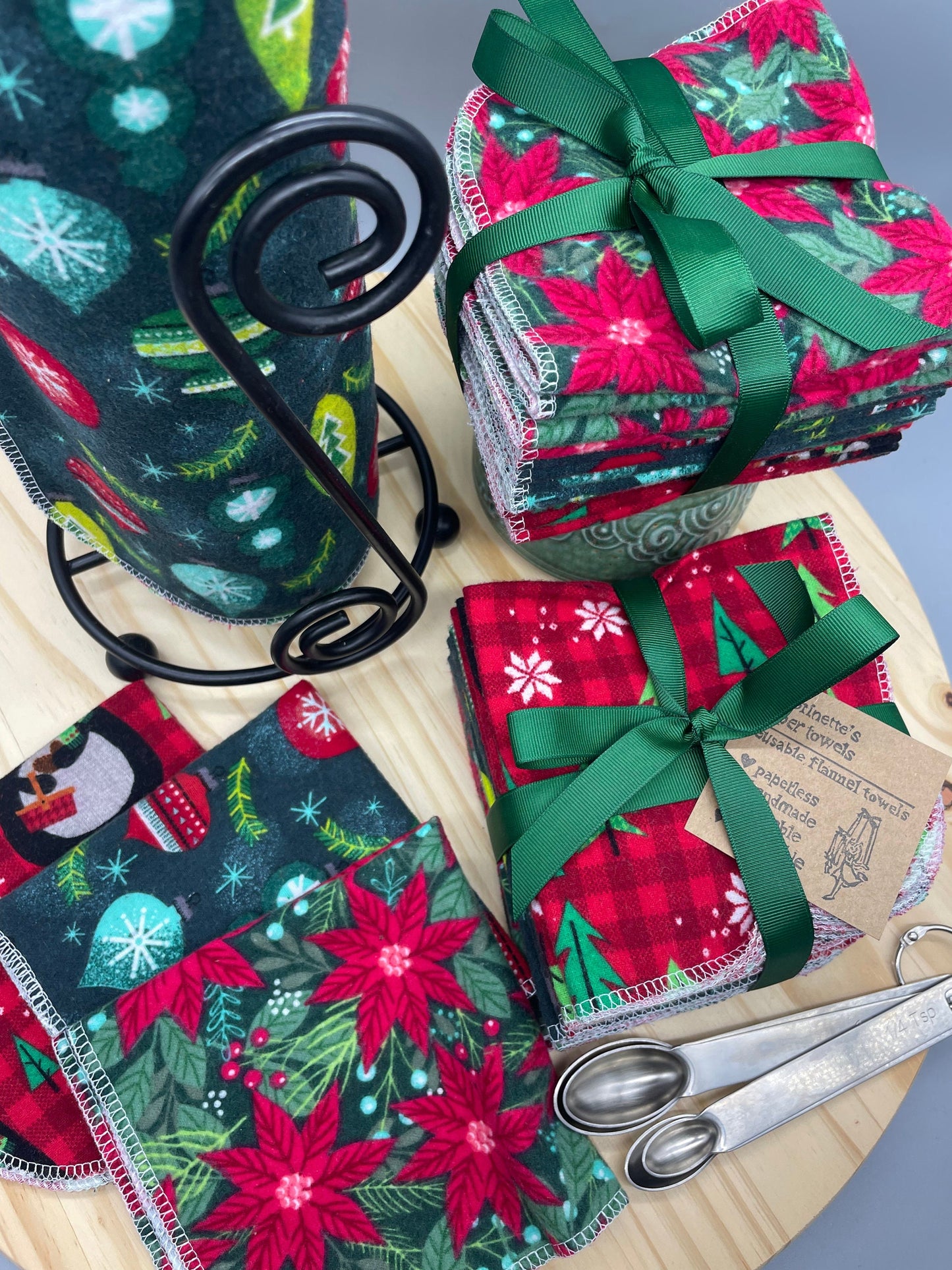 Paperless Towels, Eco Friendly Towels, 12 pack, Reusable paper towels, Unpaper towels, Prewashed, paper towels, FREE gift, Christmas towels, Flāper Towels