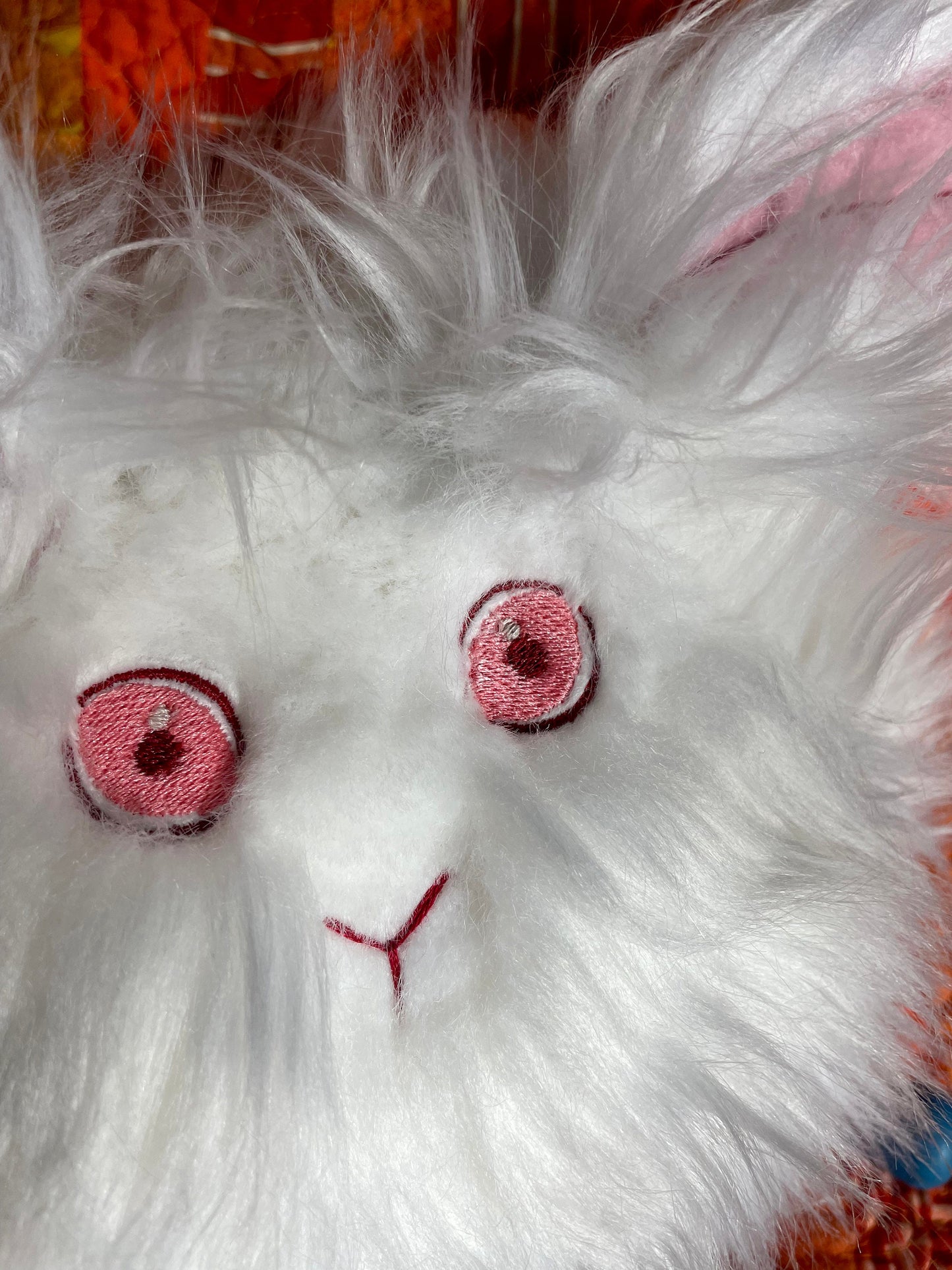Stuffed Rabbit Toy, plushie, stuffed animal, Bunny pillow, Angora Rabbit, Albino, Blonde, Charcoal Options, Nursery Baby gifts, cuddly, soft