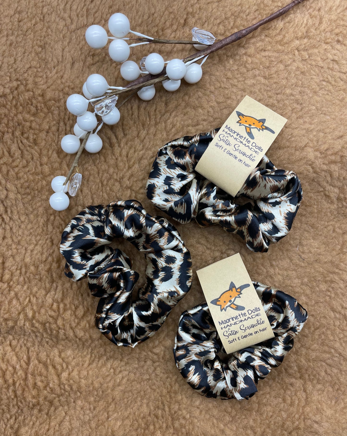 Leopard Handmade Scrunchie