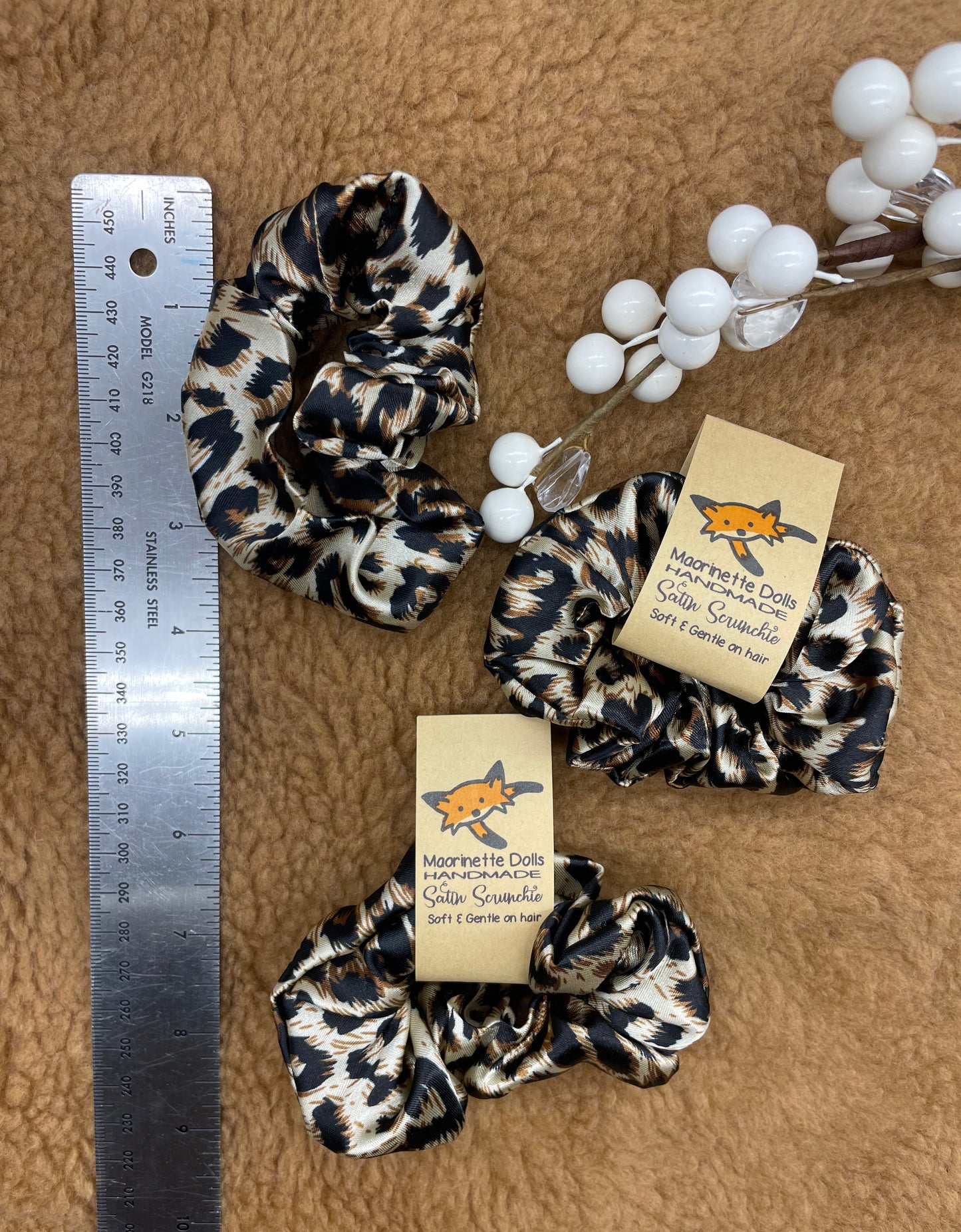 Leopard Handmade Scrunchie