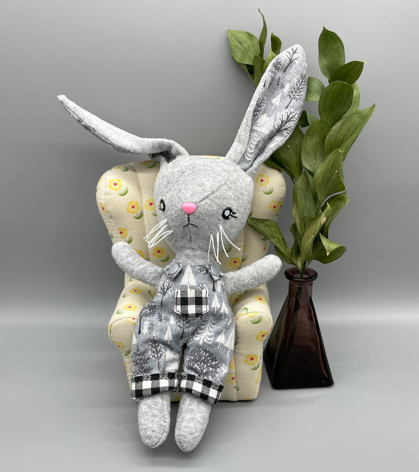 Handmade Bunny, "ALFIE", stuffed animals, easter gifts, gifts for kids, boy dolls, velveteen rabbit, stuffed rabbit