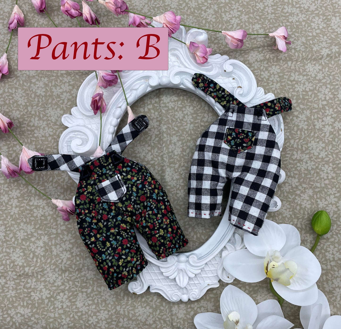 Handmade Easter Bunny Doll, Stuffed bunny, Reversible clothes, easter basket idea, rabbit, gift for kids, plaid, boy doll, rabbit doll